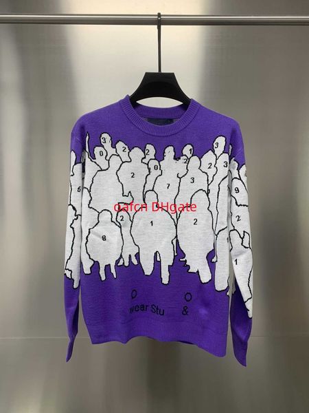 men's sweater designer high collar sweater men's pullover autumn and winter sweatshirt figure jacquard knitted long sleeve round c, White;black
men's sweater designer high collar sweater men's pullover autumn and winter sweatshirt figure jacquard knitted long sleeve round c, White;black