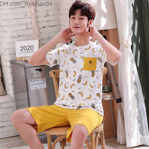 men's sleepwear cotton summer thin men's pajama set plus size short sleeping long pants pajama set men's pajamas z230725, Black;brown
men's sleepwear cotton summer thin men's pajama set plus size short sleeping long pants pajama set men's pajamas z230725, Black;brown