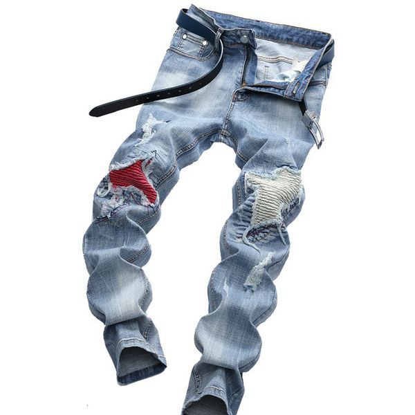 men's jeans denim distressed medium beard effect casual fashion pants plus size men retro hip hop party street large 230724, Blue
men's jeans denim distressed medium beard effect casual fashion pants plus size men retro hip hop party street large 230724, Blue