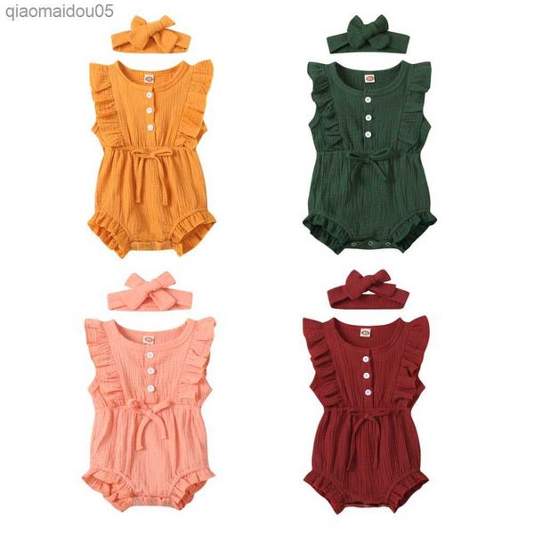 new summer newborn infant baby girls romper + headband muslin sleeveless rompers kids onepiece fashion baby clothing l230712, Blue
new summer newborn infant baby girls romper + headband muslin sleeveless rompers kids onepiece fashion baby clothing l230712, Blue