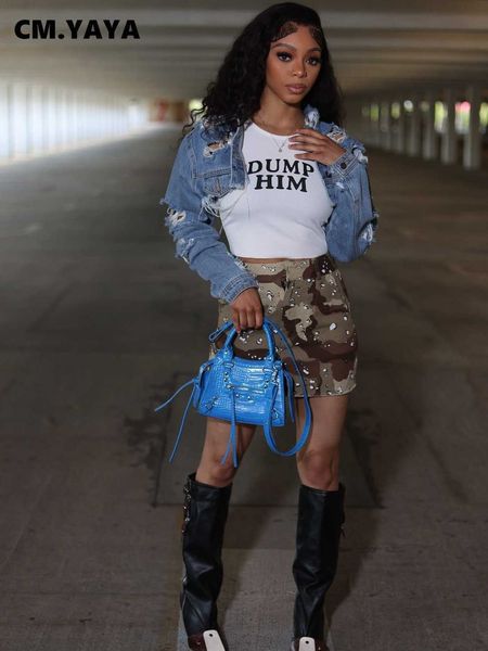 women's jackets cm.yaya fashion women ripped out long sleeve mini denim jacket 2023 street vintage ins turn-down collar button jean coa, Black;brown
women's jackets cm.yaya fashion women ripped out long sleeve mini denim jacket 2023 street vintage ins turn-down collar button jean coa, Black;brown