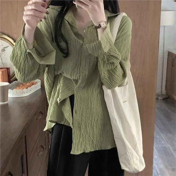 women's blouses shirts mexzt harajuku women korean fashion green pleated oversized basic white vintage long sleeve sunscreen cardigan 2
women's blouses shirts mexzt harajuku women korean fashion green pleated oversized basic white vintage long sleeve sunscreen cardigan 2