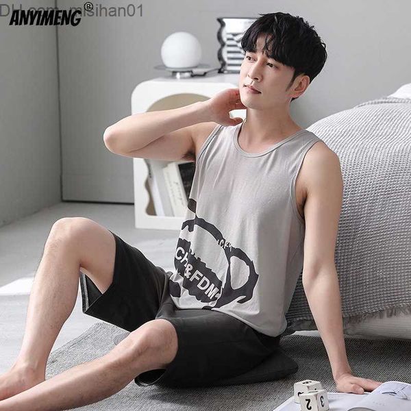 men's sleepwear l-5xl summer men's vest pajamas men's sleeveless cool model evening dress pajamas south korea minimalism casu, Black;brown
men's sleepwear l-5xl summer men's vest pajamas men's sleeveless cool model evening dress pajamas south korea minimalism casu, Black;brown