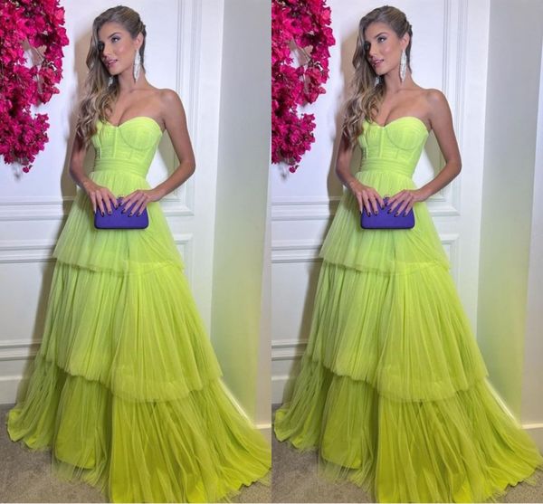 fluorescent green long prom birthday dress 2023 strapless multilayer ruffles tulle evening gowns women formal dresses robe de soiree custome, Black
fluorescent green long prom birthday dress 2023 strapless multilayer ruffles tulle evening gowns women formal dresses robe de soiree custome, Black