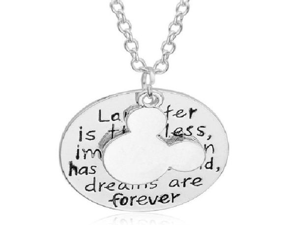 quotlaughter is timeless pendant imagination has no age and dreams are foreverquot mouse avatar ears pendant necklace women je6568354, Silver
quotlaughter is timeless pendant imagination has no age and dreams are foreverquot mouse avatar ears pendant necklace women je6568354, Silver