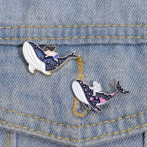 astronaut whale enamel pins custom aviation adventure brooches lapel badges animal jewelry gift for kids friends, Blue
astronaut whale enamel pins custom aviation adventure brooches lapel badges animal jewelry gift for kids friends, Blue