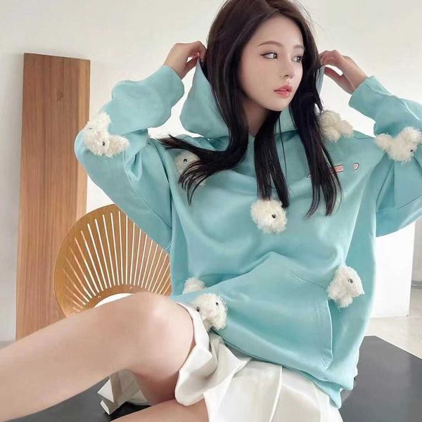 13d autumn/winter 22ss new product shake glow 3d doll little bear hooded sweater pullover loose coat, Black
13d autumn/winter 22ss new product shake glow 3d doll little bear hooded sweater pullover loose coat, Black