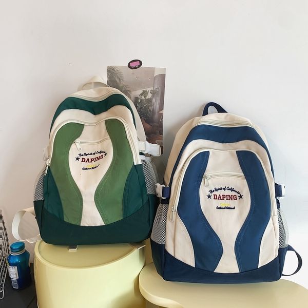 school bags panelled 2023 backpack fashion luxury laplarge capacity cool for teenage girl embroidery 230724 
school bags panelled 2023 backpack fashion luxury laplarge capacity cool for teenage girl embroidery 230724