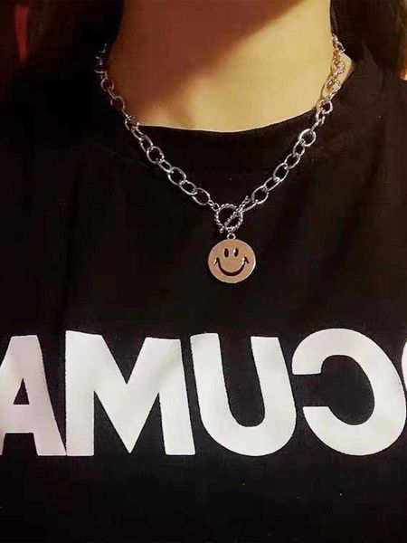 men's accessories smile face decor chain necklace jewelry gift fashion punk popular for a stylish look personality, Silver
men's accessories smile face decor chain necklace jewelry gift fashion punk popular for a stylish look personality, Silver