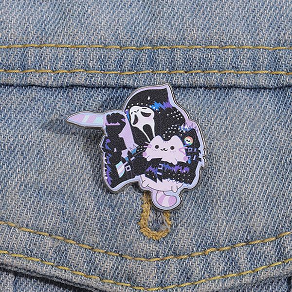 ghost face with knife enamel pins custom cat mom parent brooches lapel badges punk gothic jewelry gift for kids friends, Blue
ghost face with knife enamel pins custom cat mom parent brooches lapel badges punk gothic jewelry gift for kids friends, Blue