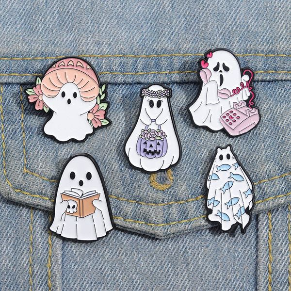 cute ghost enamel pins custom halloween spooky ghost brooches lapel badges cartoon funny jewelry gift for kids friends, Blue
cute ghost enamel pins custom halloween spooky ghost brooches lapel badges cartoon funny jewelry gift for kids friends, Blue