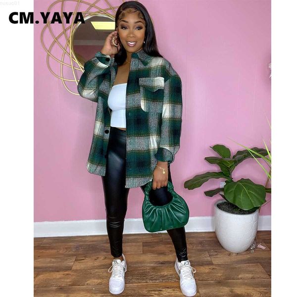 women's jackets cm.yaya women plaid wool and blend long sleeve single breasted turn-down neck shirt style outwear coat l230724, Black;brown
women's jackets cm.yaya women plaid wool and blend long sleeve single breasted turn-down neck shirt style outwear coat l230724, Black;brown