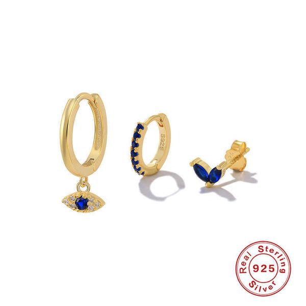 elegant and fashionable set devil's eye earrings ear buckles ear studs combination set, Golden
elegant and fashionable set devil's eye earrings ear buckles ear studs combination set, Golden