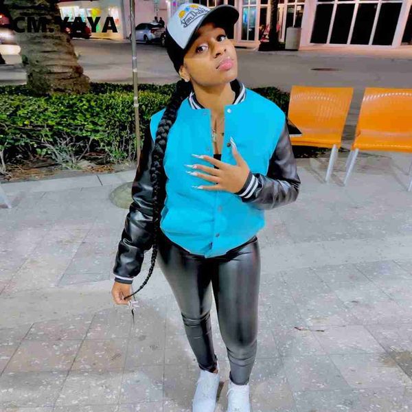 women's jackets cm.yaya women jackets patchwork single breasted loose coats fashion for female stylish casualwear autumn clothing 2021, Black;brown
women's jackets cm.yaya women jackets patchwork single breasted loose coats fashion for female stylish casualwear autumn clothing 2021, Black;brown