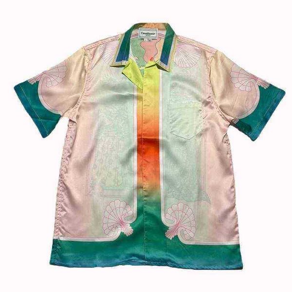 casablanca 23ss button up shirt trendy loose fitting men's and women's ice silk short sleeved travel short sleeve shirtsmens silk, White;black
casablanca 23ss button up shirt trendy loose fitting men's and women's ice silk short sleeved travel short sleeve shirtsmens silk, White;black
