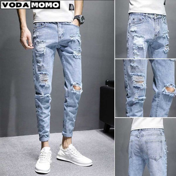 men's jeans new fashion brand stretch knee ripped slim jeans men slim hip hop swag elastic pants boy ripped male trousers l230724, Blue
men's jeans new fashion brand stretch knee ripped slim jeans men slim hip hop swag elastic pants boy ripped male trousers l230724, Blue