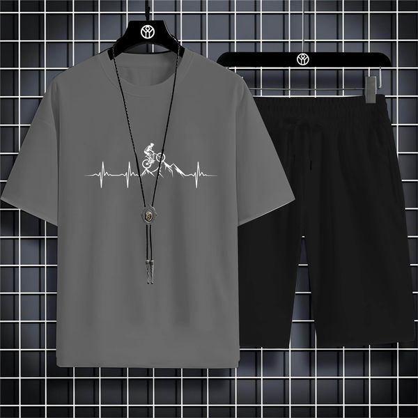 mens tracksuits summer fashion outdoor sports style 2d cartoon bicycle print mens crew neck tshirt trouser set comfortable quick drying 2307, Gray
mens tracksuits summer fashion outdoor sports style 2d cartoon bicycle print mens crew neck tshirt trouser set comfortable quick drying 2307, Gray