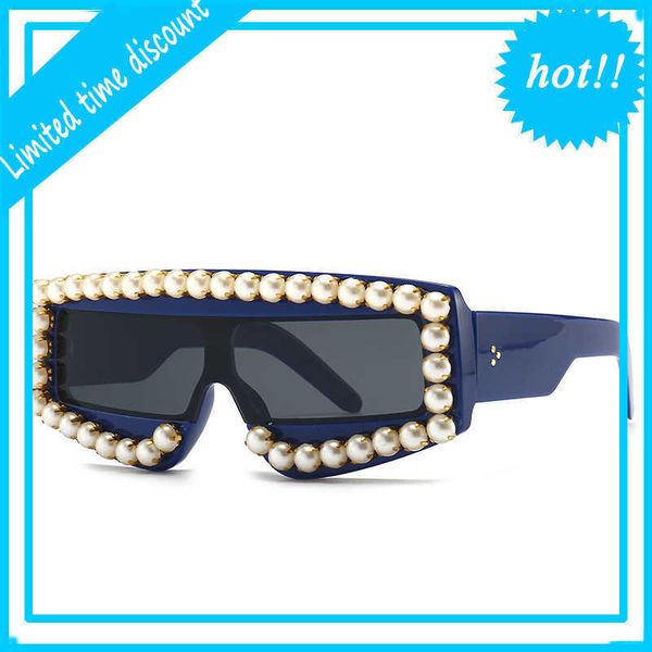 designer brand vintage sunglasses uv400 76005 new fashion large frame diamond pearl women's sunglass personalized sun glasses for women, White;black
designer brand vintage sunglasses uv400 76005 new fashion large frame diamond pearl women's sunglass personalized sun glasses for women, White;black
