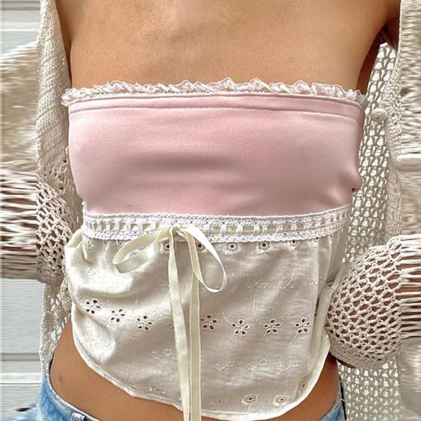 women's tanks camis 2000s retro cute lace trim strapless tube summer sleeveless off shoulder crop chic y2k vintage tie up backless 230, White
women's tanks camis 2000s retro cute lace trim strapless tube summer sleeveless off shoulder crop chic y2k vintage tie up backless 230, White