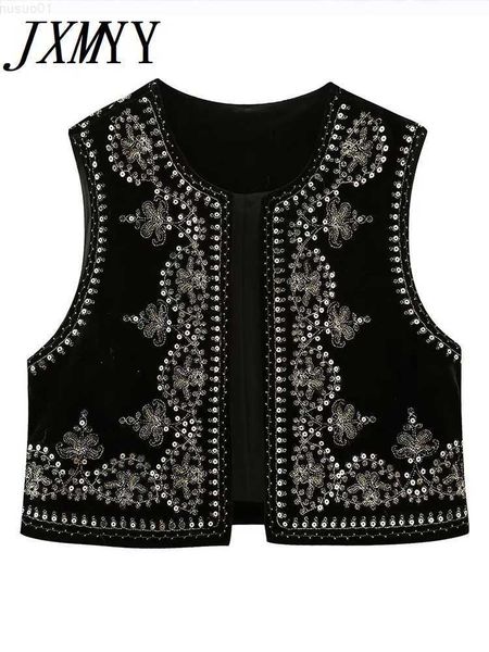 women's jackets jxmyy 2023 women vintage o neck sequins flower embroidery short vest jacket ladies sleeveless casual velvet waistcoat, Black;brown
women's jackets jxmyy 2023 women vintage o neck sequins flower embroidery short vest jacket ladies sleeveless casual velvet waistcoat, Black;brown