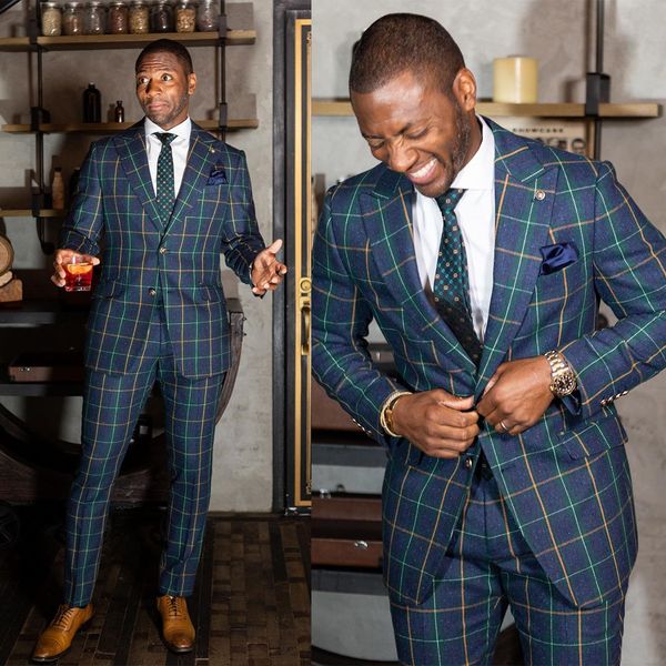 handsome plaid mens wedding tuxedos check classic fit custom made groom prom wear pants suits 2 pieces, Black;gray
handsome plaid mens wedding tuxedos check classic fit custom made groom prom wear pants suits 2 pieces, Black;gray