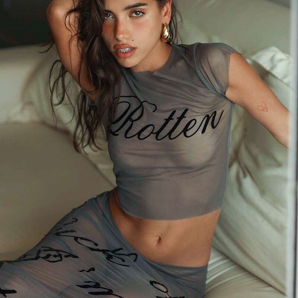 womens clothing summer style net penetrating print short sleeves navel exposing long dress set, White
womens clothing summer style net penetrating print short sleeves navel exposing long dress set, White