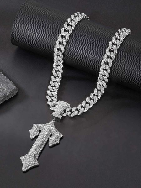 men's accessories 1pc miami rhinestone letter pendant necklace for men for hip hop jewelry alloy for jewelry gift, Silver
men's accessories 1pc miami rhinestone letter pendant necklace for men for hip hop jewelry alloy for jewelry gift, Silver