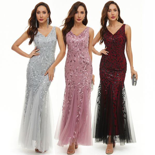 luxury vintage sequins trumpet formal gowns for women elegant high waist slim fit mermaid evening dresses v-neck sleeveless backless cocktai, Black
luxury vintage sequins trumpet formal gowns for women elegant high waist slim fit mermaid evening dresses v-neck sleeveless backless cocktai, Black