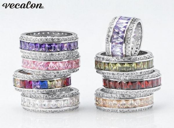 vecalon 8 colors birthstones ring white gold filled princess cut zircon crystal wedding band ring for women drop jewelry6345101, Slivery;golden
vecalon 8 colors birthstones ring white gold filled princess cut zircon crystal wedding band ring for women drop jewelry6345101, Slivery;golden