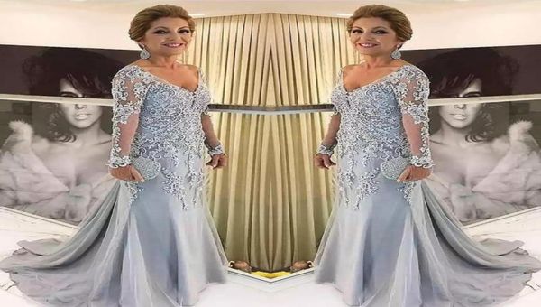 elegant blue silver mother of the bride dresses long sleeves 2021 v neck godmother evening dress wedding party guest gowns new2107313, Black;red
elegant blue silver mother of the bride dresses long sleeves 2021 v neck godmother evening dress wedding party guest gowns new2107313, Black;red