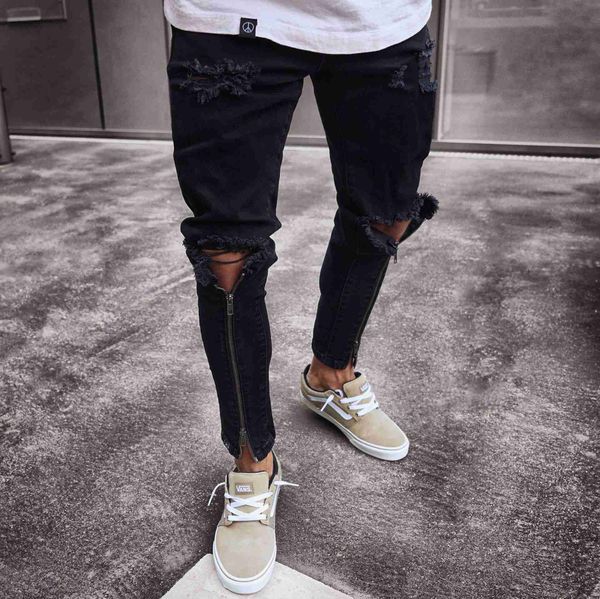men's 2020 mens cool black jeans skinny tattered zipper elastic slim fit hip-hop ripped pants men plus size streetwear l230724, Blue
men's 2020 mens cool black jeans skinny tattered zipper elastic slim fit hip-hop ripped pants men plus size streetwear l230724, Blue