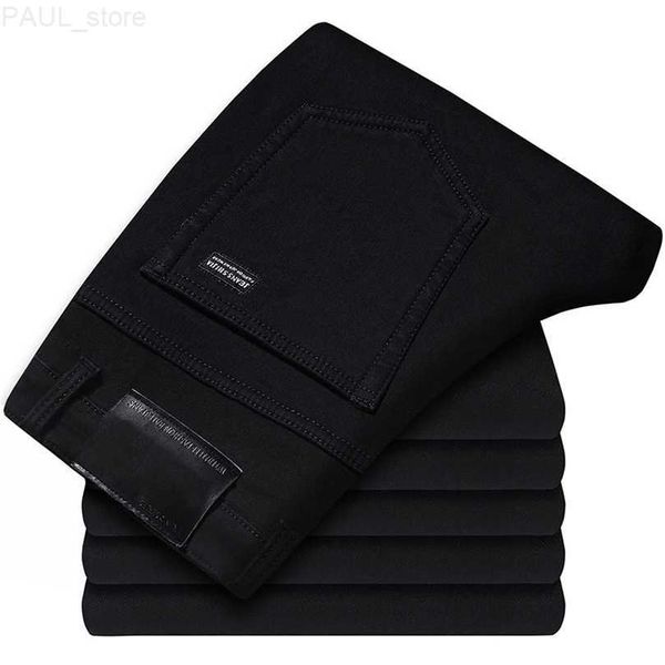 men's classic advanced stretch black jeans style business fashion denim slim fit jean trousers male brand pants w220813 l230724, Blue
men's classic advanced stretch black jeans style business fashion denim slim fit jean trousers male brand pants w220813 l230724, Blue