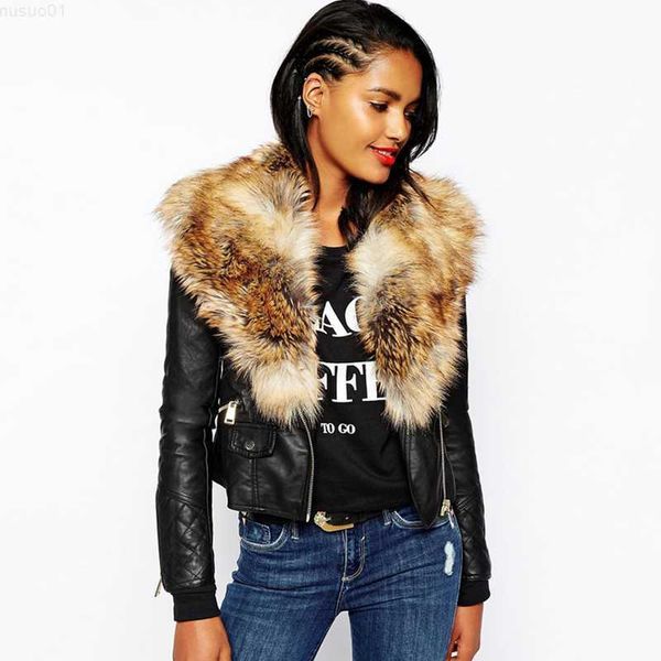 women's jackets 2022 winter jackets women basic coats fashion faux pu leather winter jackets women artificial fur collar coat female ou, Black;brown
women's jackets 2022 winter jackets women basic coats fashion faux pu leather winter jackets women artificial fur collar coat female ou, Black;brown