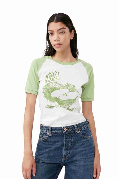 23ss ganni womens t shirt summer new product ocean series example youth leisure shell print straight round neck short sleeve women cotton fa, White
23ss ganni womens t shirt summer new product ocean series example youth leisure shell print straight round neck short sleeve women cotton fa, White