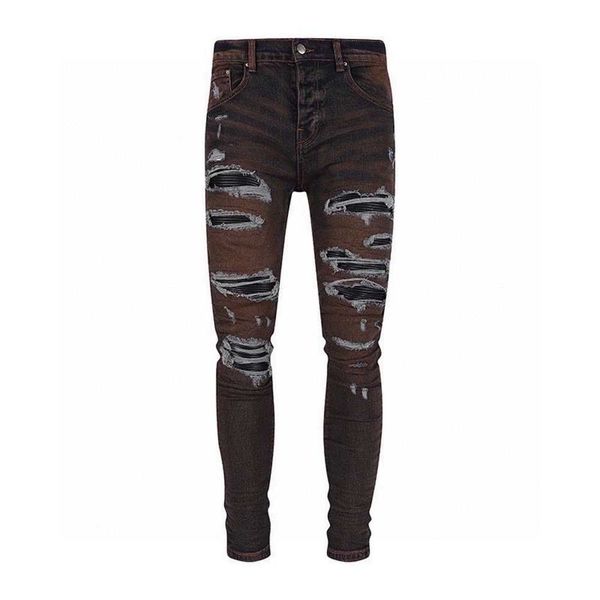 brand mens black jeans designer broken hole skinny denim runway skeleton vintage pink 42 size bone, Blue
brand mens black jeans designer broken hole skinny denim runway skeleton vintage pink 42 size bone, Blue