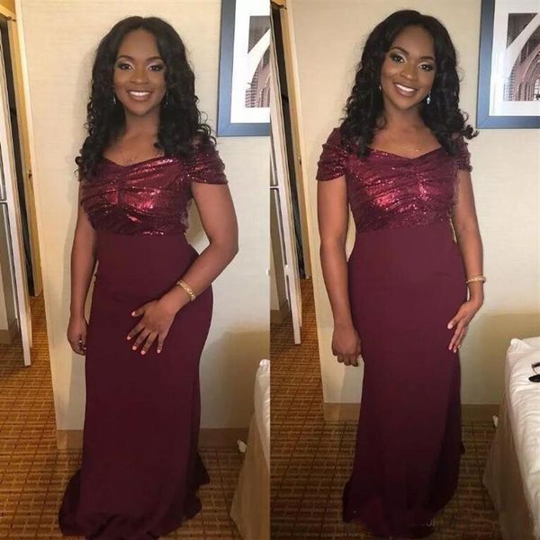 burgundy sequined bridesmaid dresses mermaid black girls mother dresses off shoulder ruched sweep train mother of the bride 2114, Black;red
burgundy sequined bridesmaid dresses mermaid black girls mother dresses off shoulder ruched sweep train mother of the bride 2114, Black;red