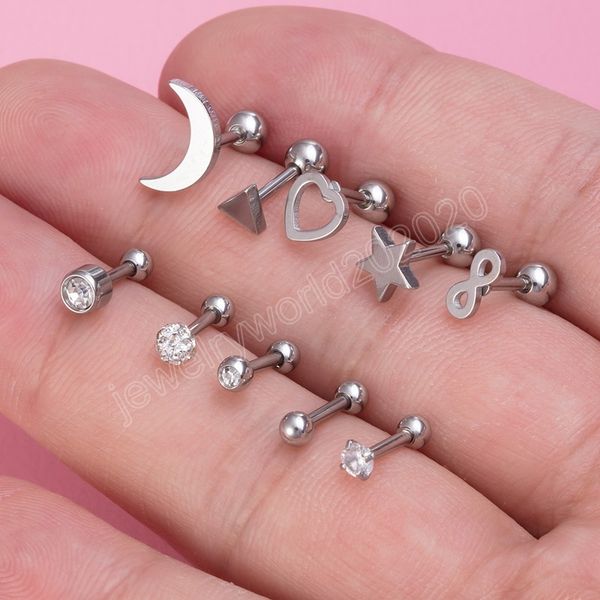 5pcs crystal stud earrings ear cartilage piercing bar stainless steel barbell helix tragus daith nail for women body jewelry, Golden;silver
5pcs crystal stud earrings ear cartilage piercing bar stainless steel barbell helix tragus daith nail for women body jewelry, Golden;silver