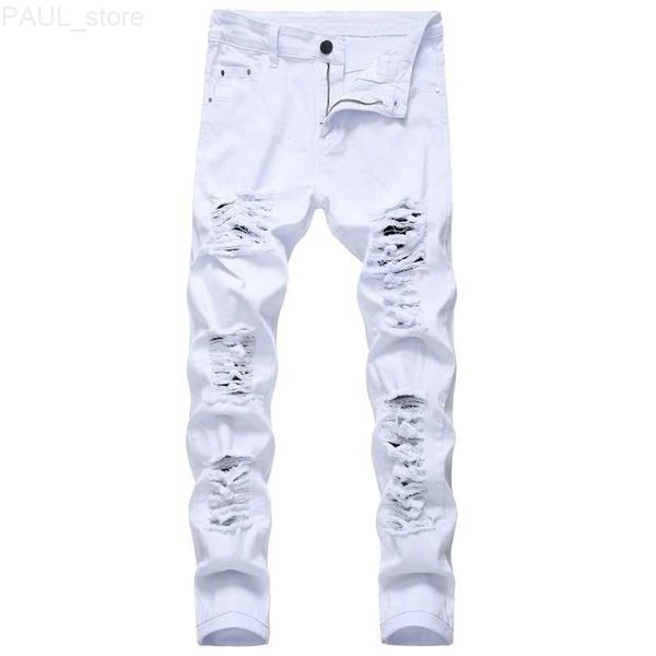 men's arrival mens cotton ripped hole casual slim skinny white jeans men trousers fashion stretch hip hop denim pants male w220813 l230, Blue
men's arrival mens cotton ripped hole casual slim skinny white jeans men trousers fashion stretch hip hop denim pants male w220813 l230, Blue