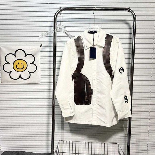 high version men women casual shirts 1v leather vest long sleeved shirt luxury designer shirt thin jacket fashion cardigan coat, White;black
high version men women casual shirts 1v leather vest long sleeved shirt luxury designer shirt thin jacket fashion cardigan coat, White;black