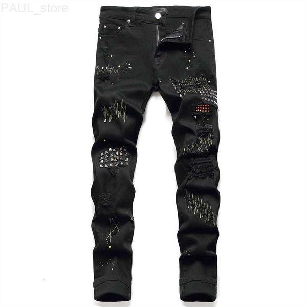 men's mens jeans hosen herren pants men jean homme slim denim trousers biker male straight casual designer pantalones hombre 221118 l23, Blue
men's mens jeans hosen herren pants men jean homme slim denim trousers biker male straight casual designer pantalones hombre 221118 l23, Blue