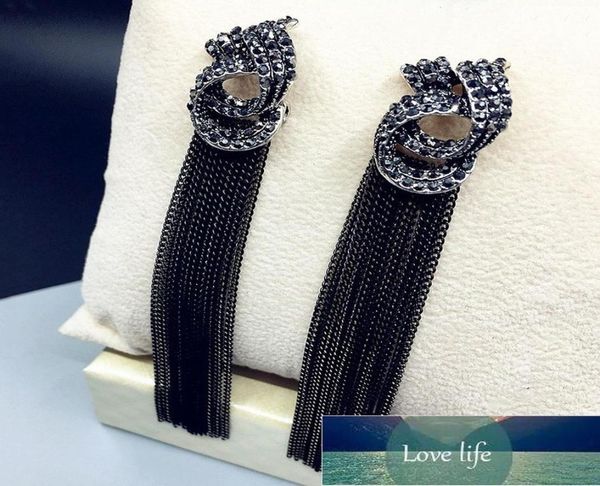 korean new luxury rhinestone vintage tassel drop earrings for women party jewelry black chains long dangle earrings statement fact2414860, Silver
korean new luxury rhinestone vintage tassel drop earrings for women party jewelry black chains long dangle earrings statement fact2414860, Silver