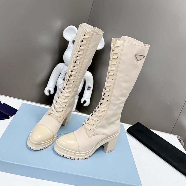new autumn and winter brand women's designer shiny leather and nylon lace up high heel mid length boots ankle boots martin boots leathe, Black
new autumn and winter brand women's designer shiny leather and nylon lace up high heel mid length boots ankle boots martin boots leathe, Black