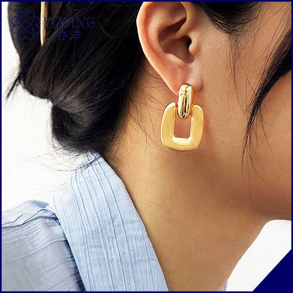 yiyang jewelry edition simple smooth hollow geometric square earrings for women's light accessories earring, Golden
yiyang jewelry edition simple smooth hollow geometric square earrings for women's light accessories earring, Golden