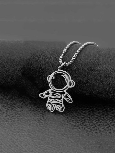 men's accessories fashionable and popular men astronaut charm necklace stainless steel for jewelry gift and for a stylish look, Silver
men's accessories fashionable and popular men astronaut charm necklace stainless steel for jewelry gift and for a stylish look, Silver