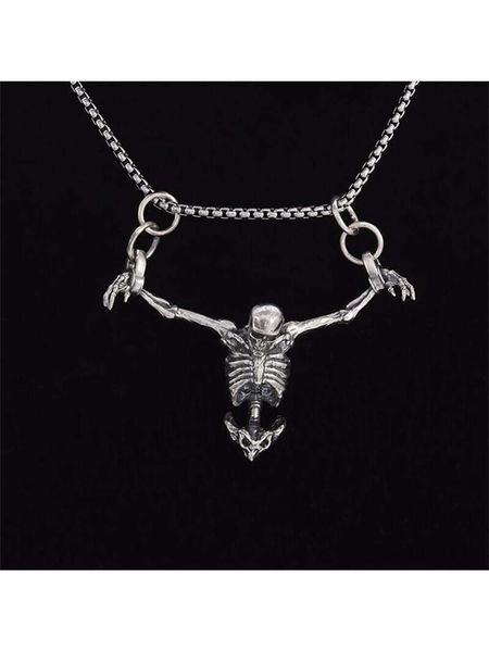 men's accessories 1pc men's explosive half skeleton body pendant necklace gothic style fashion, Silver
men's accessories 1pc men's explosive half skeleton body pendant necklace gothic style fashion, Silver