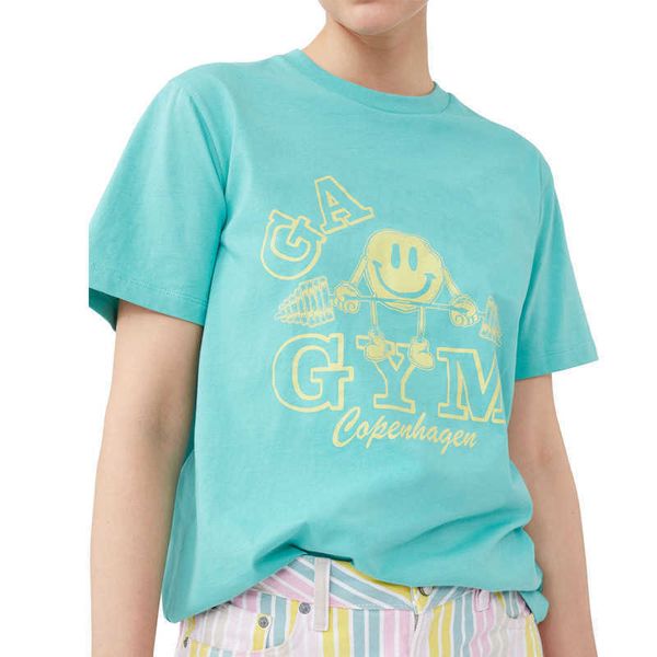 23ss ganni womens t shirt summer new product ocean series example youth leisure shell print straight round neck short sleeve women cotton fa, White
23ss ganni womens t shirt summer new product ocean series example youth leisure shell print straight round neck short sleeve women cotton fa, White
