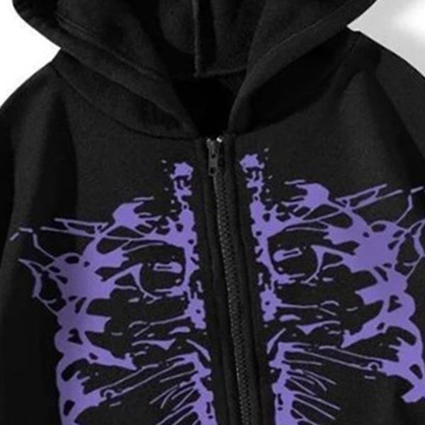 autumn and winter spider skull print fashion hoodie sweatshirt zipper coat y2k casual coat, Black
autumn and winter spider skull print fashion hoodie sweatshirt zipper coat y2k casual coat, Black