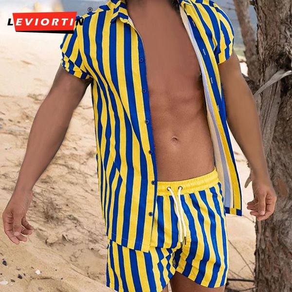 men s tracksuits fashion men shirt sets striped print short sleeve lapel chic beach shorts streetwear summer suits 2 pieces 230724, Gray
men s tracksuits fashion men shirt sets striped print short sleeve lapel chic beach shorts streetwear summer suits 2 pieces 230724, Gray