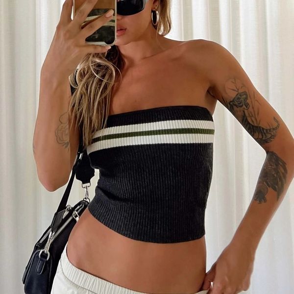 womens tshirt strapless tube y2k knitted contrasting color striped slim skinny t shirts summer female beach vest streetwear 230724, White
womens tshirt strapless tube y2k knitted contrasting color striped slim skinny t shirts summer female beach vest streetwear 230724, White