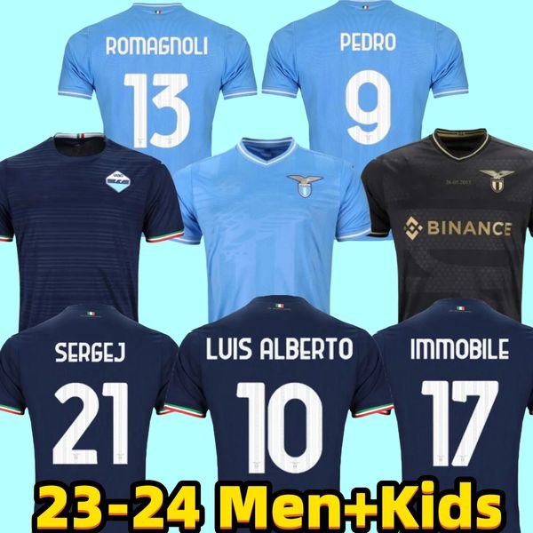 23 24 lazio immobile soccer jerseys 10th anniversary maglie immobile luis bastos sergej badelj lucas j.correa zaccagni marusic 2023 2024 men, Black;yellow
23 24 lazio immobile soccer jerseys 10th anniversary maglie immobile luis bastos sergej badelj lucas j.correa zaccagni marusic 2023 2024 men, Black;yellow